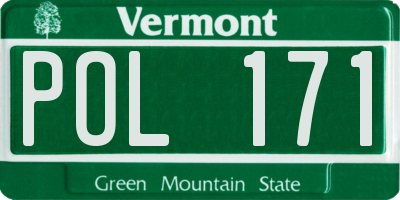 VT license plate POL171