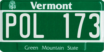 VT license plate POL173