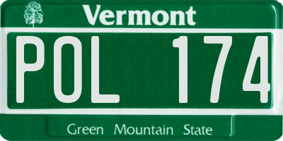 VT license plate POL174