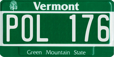 VT license plate POL176