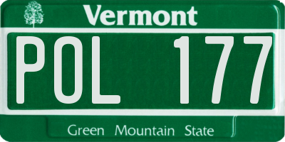 VT license plate POL177