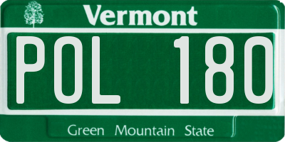VT license plate POL180