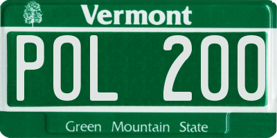 VT license plate POL200