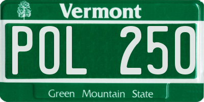 VT license plate POL250