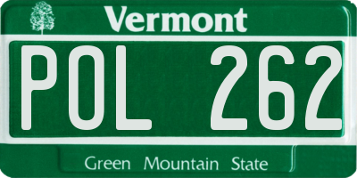 VT license plate POL262