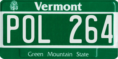 VT license plate POL264