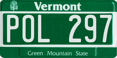 VT license plate POL297