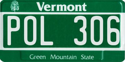 VT license plate POL306