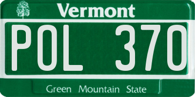 VT license plate POL370