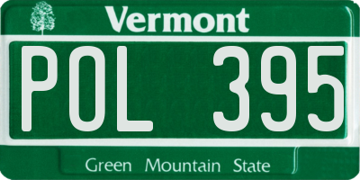 VT license plate POL395