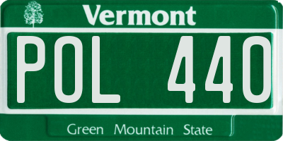 VT license plate POL440