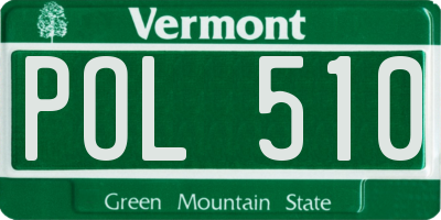 VT license plate POL510