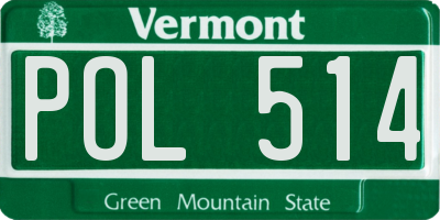 VT license plate POL514