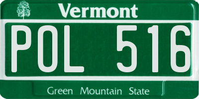 VT license plate POL516