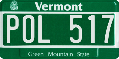 VT license plate POL517