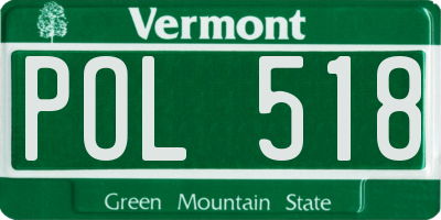 VT license plate POL518