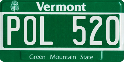 VT license plate POL520