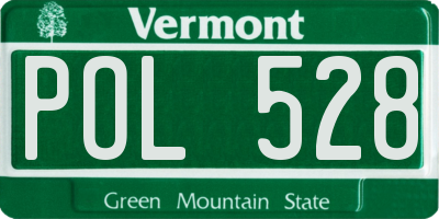 VT license plate POL528