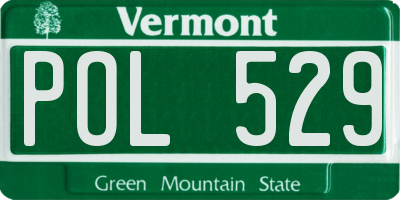VT license plate POL529
