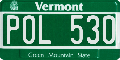 VT license plate POL530