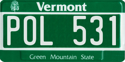 VT license plate POL531