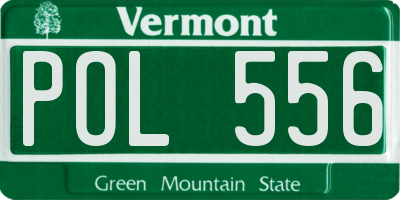 VT license plate POL556