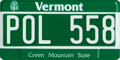 VT license plate POL558