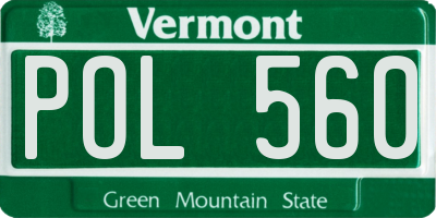 VT license plate POL560