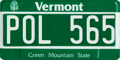 VT license plate POL565