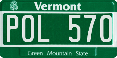 VT license plate POL570
