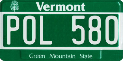 VT license plate POL580