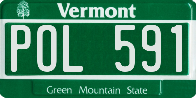 VT license plate POL591