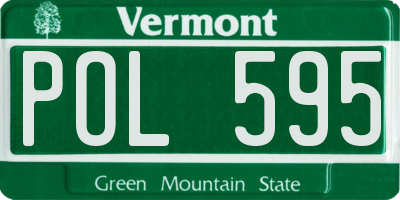 VT license plate POL595