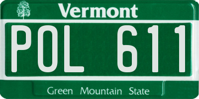 VT license plate POL611
