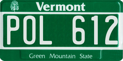 VT license plate POL612