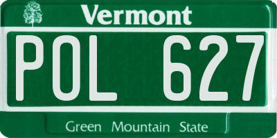 VT license plate POL627