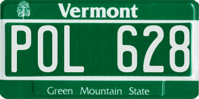 VT license plate POL628