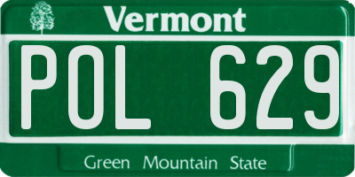 VT license plate POL629