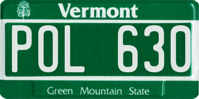 VT license plate POL630