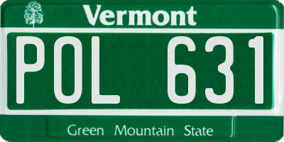 VT license plate POL631