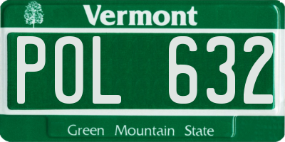 VT license plate POL632