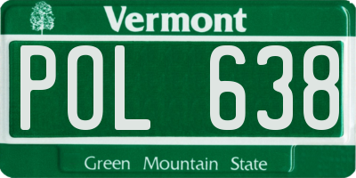 VT license plate POL638