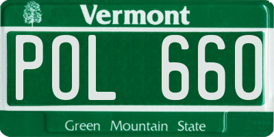 VT license plate POL660