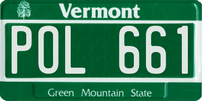 VT license plate POL661