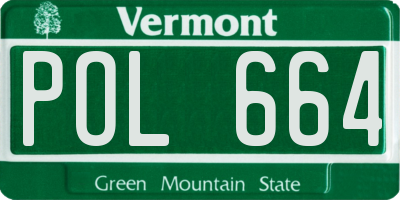 VT license plate POL664