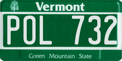 VT license plate POL732