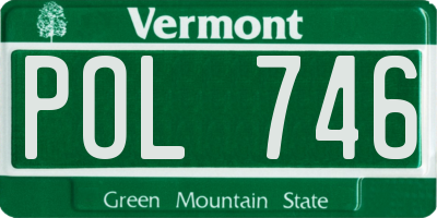 VT license plate POL746