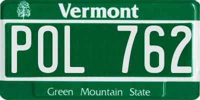 VT license plate POL762