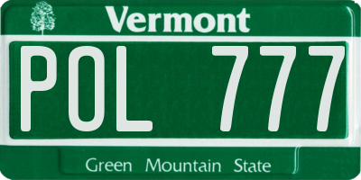VT license plate POL777