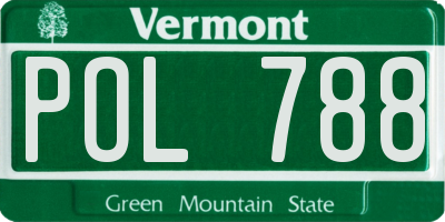 VT license plate POL788